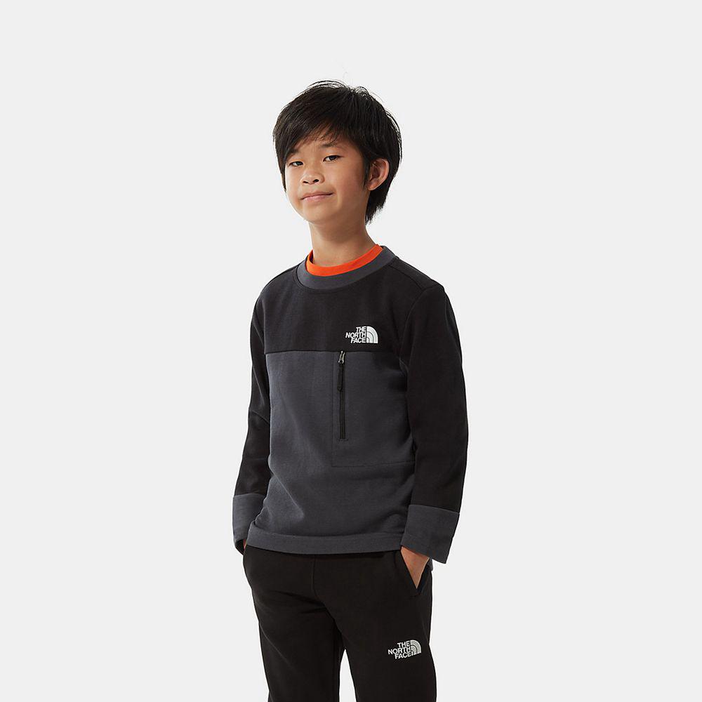 The North Face Slacker Sweater Αγόρια Μπουφάν Nuptse - Γκρι / Μαυρα (QNPT85690)
